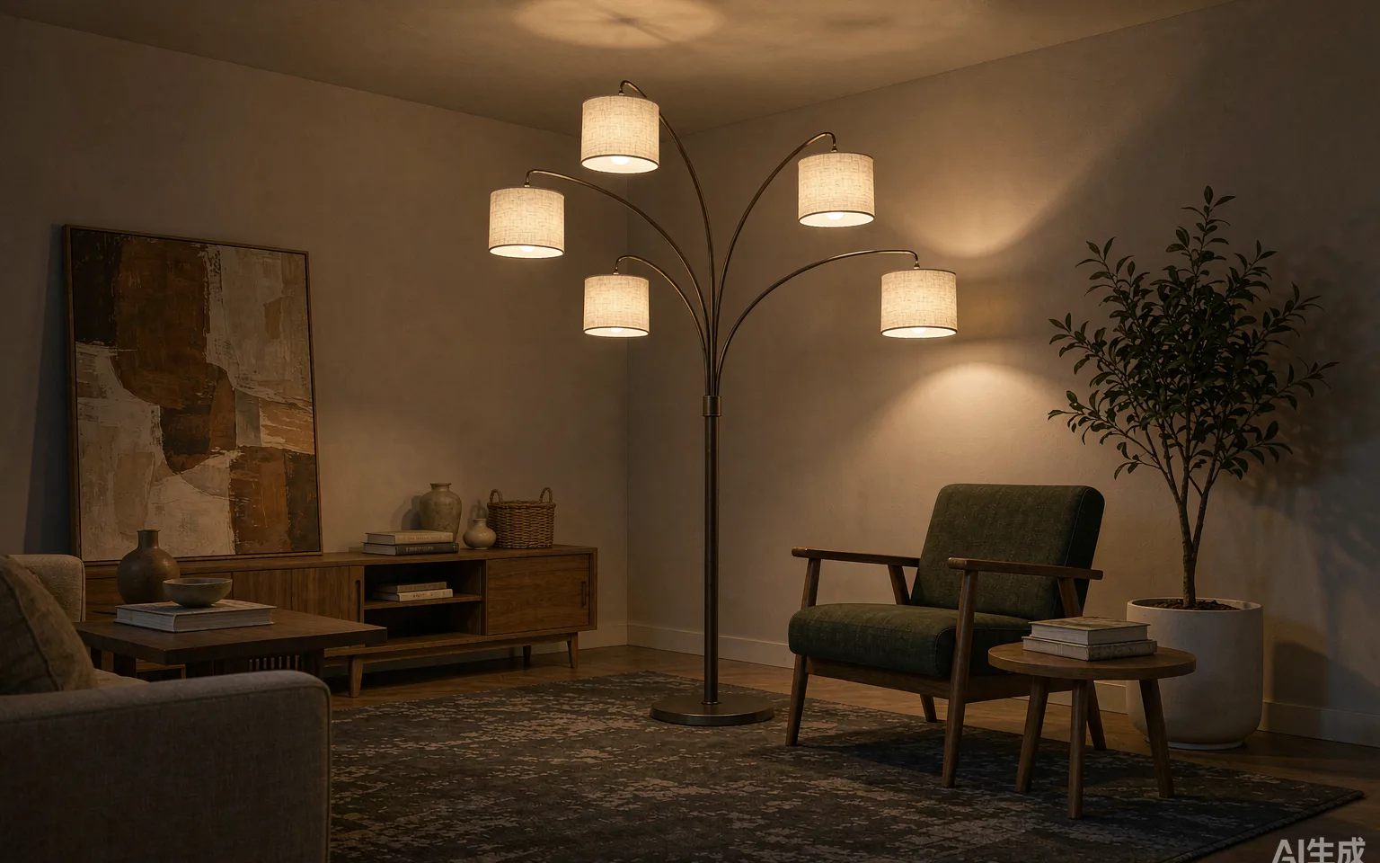 Tree Floor Lamp Guide: One Base, Several Pools of Light